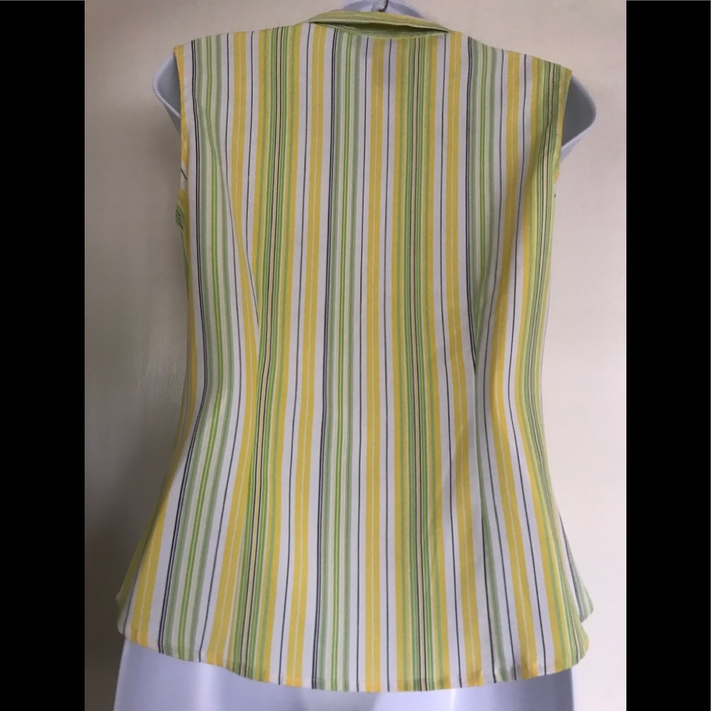 Ninety,Buttoned Blouse Size S,Multi Color Stripes - image 2